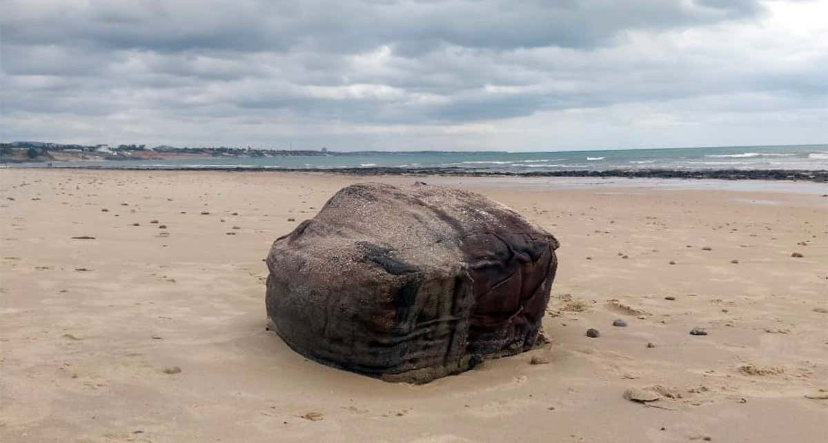 Rubber slabs washed up in Brazil traced to second world war shipwreck