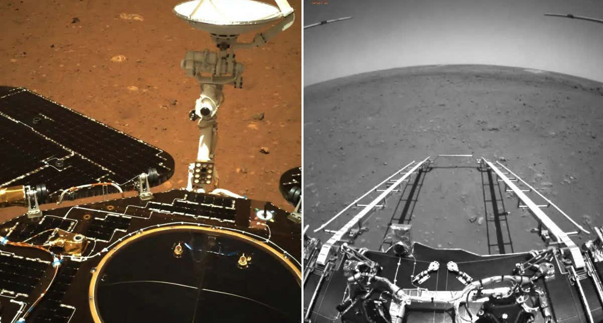 China's Zhurong Mars rover takes its first photos from the surface