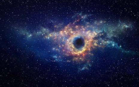 Cosmic smash-ups may push huge black holes away from their homes