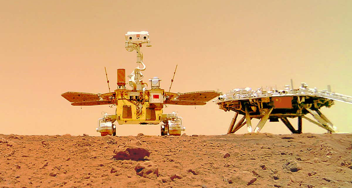 China's Zhurong Mars rover took a group selfie with its lander