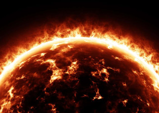 MEK84H Sun fusion energy and Artificial intelligence technology can help physicists predict hazardous solar flares and warning to protect power grids and com