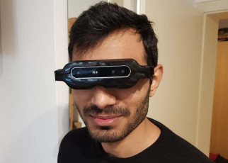 Infrared technology: Goggles hooked up to vibrating armband help people who are blind ‘see’