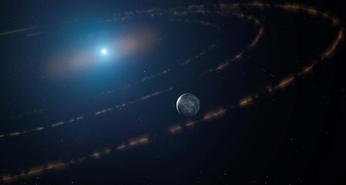 White dwarf star circled by 65 objects may host a planet in its habitable zone