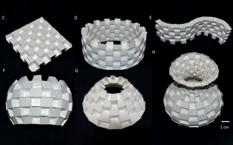 Metamaterials: Kirigami pattern creates light yet strong paper structures