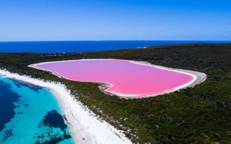 Lake Hillier: Pink Australian lake gets its colour from red and purple microbes