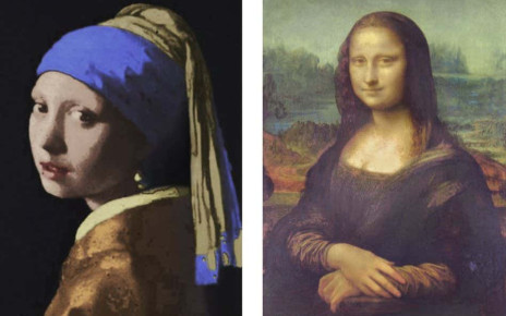 Girl with a Pearl Earring and Mona Lisa recreated with nanotechnology