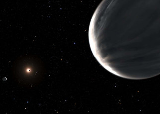 Twin planets orbiting a distant star may be half water