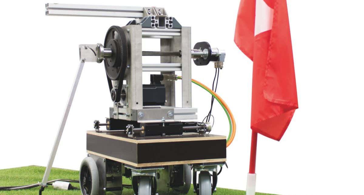 Watch this golf robot navigate to a ball by itself and sink a putt