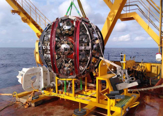 Launching vehicle loaded with an ORCA type detection unit KM3NeT - LOM-on-anchor.jpg KM3NeT the next generation neutrino telescopes KM3NeT is a research infrastructure housing the next generation neutrino telescopes. Once completed, the telescopes will have detector volumes between megaton and several cubic kilometres of clear sea water. Located in the deepest seas of the Mediterranean, KM3NeT will open a new window on our Universe, but also contribute to the research of the properties of the elusive neutrino particles. With the ARCA telescope, KM3NeT scientists will search for neutrinos from distant astrophysical sources such as supernovae, gamma ray bursters or colliding stars. The ORCA telescope is the instrument for KM3NeT scientists studying neutrino properties exploiting neutrinos generated in the Earth's atmosphere. Arrays of thousands of optical sensors will detect the faint light in the deep sea from charged particles originating from collisions of the neutrinos and the Earth. The facility will also house instrumentation for Earth and Sea sciences for long-term and on-line monitoring of the deep sea environment and the sea bottom at depth of several kilometers.