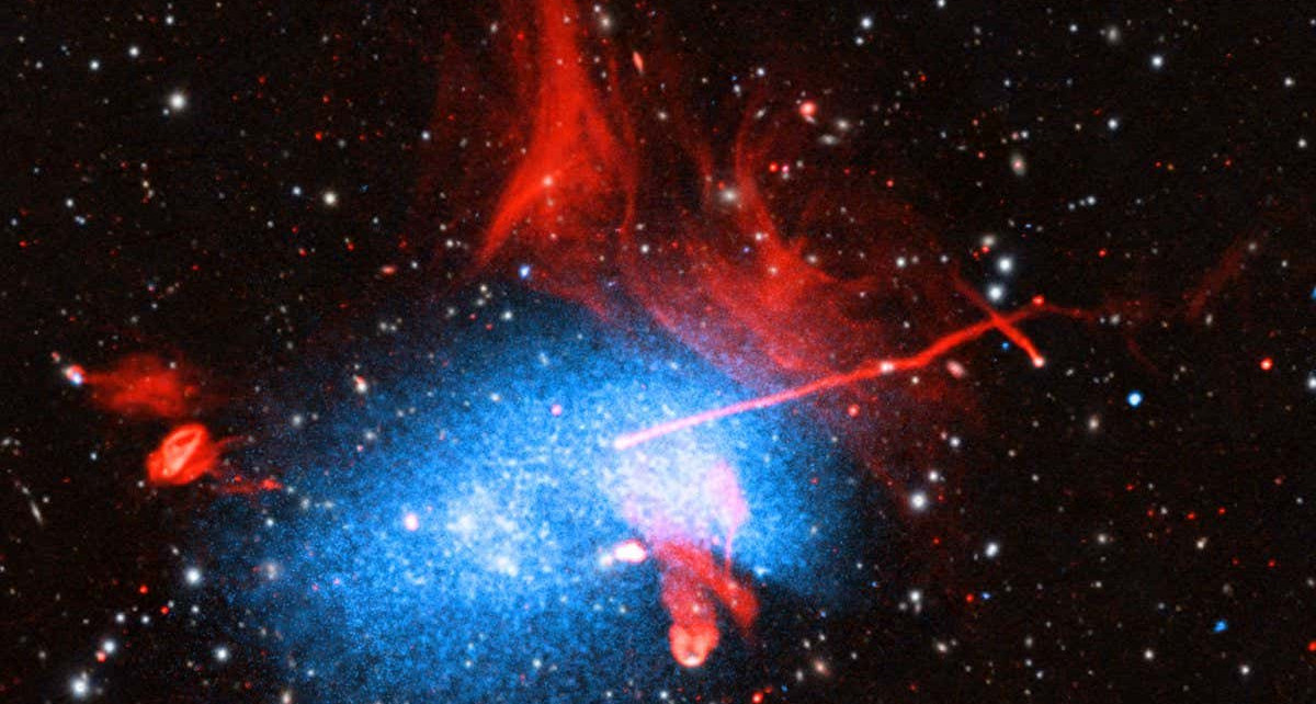 Galaxy clusters are smashing together to form 'flaming cosmic narwhal'