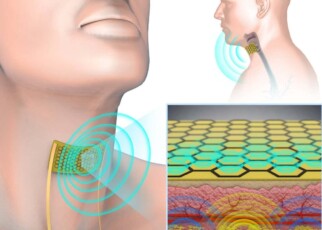 Tiny throat mic can detect and broadcast silently mouthed words
