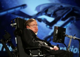 Mandatory Credit: Photo by Lawrence Jackson/AP/Shutterstock (6360330b) Stephen Hawking Professor Stephen Hawking of the University of Cambridge, makes remarks at an event marking the 50th anniversary of NASA,at George Washington University in Washington Hawking NASA, Washington, USA