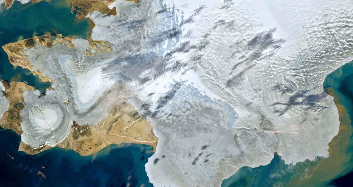 Norway's Svalbard archipelago viewed from a satellite