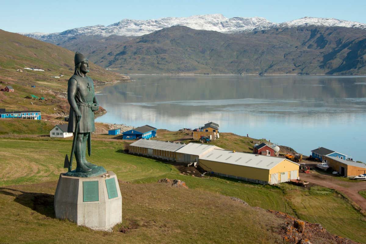 The settlement of Qassiarsuk in Greenland was once probably the site of Brattahlid, the home of Viking Leif Erikson