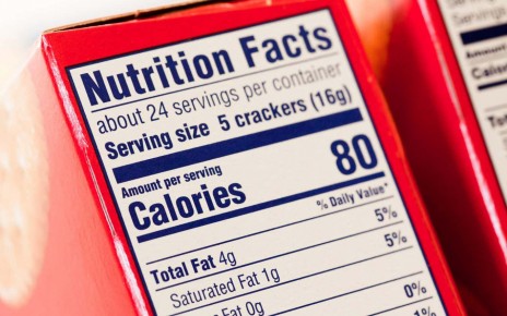 PRJWHE Nutrition facts label on box of crackers - USA