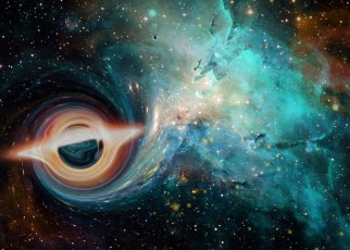 Supermassive black hole. Elements of this image furnished by NASA.; Shutterstock ID 1756053335; purchase_order: -; job: -; client: -; other: -