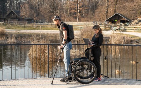 Man with paralysis can walk by activating spine implants with his mind