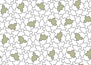 A patch of spectre tiles. Some tiles are considered odd (shaded) and even (not shaded) based on their orientation