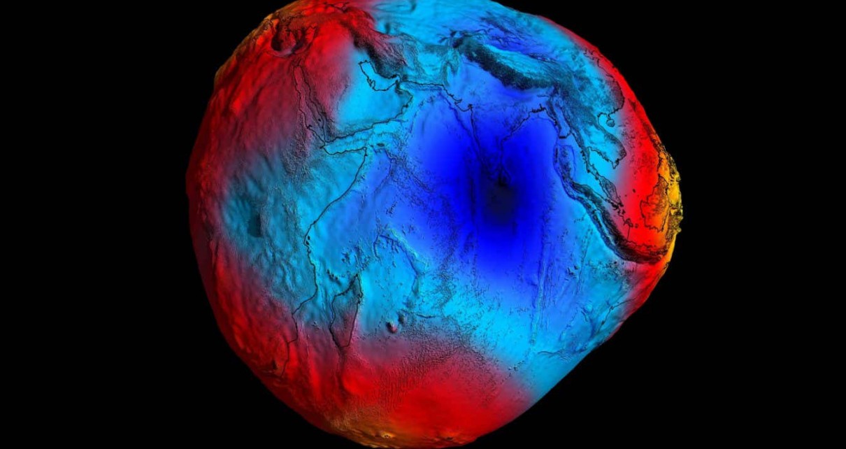 A map of Earth's gravity