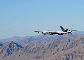 W63DR9 Creech and Nellis Airmen coordinated a training flight together on the Nevada Test and Training Range, July 15, 2019. Aircrew with the 66th Rescue Squadron conducted training exercises and integrated with the MQ-9 Reaper aircrew to document the Reaper in flight. (U.S. Air Force photo by Senior Airman Haley Stevens)