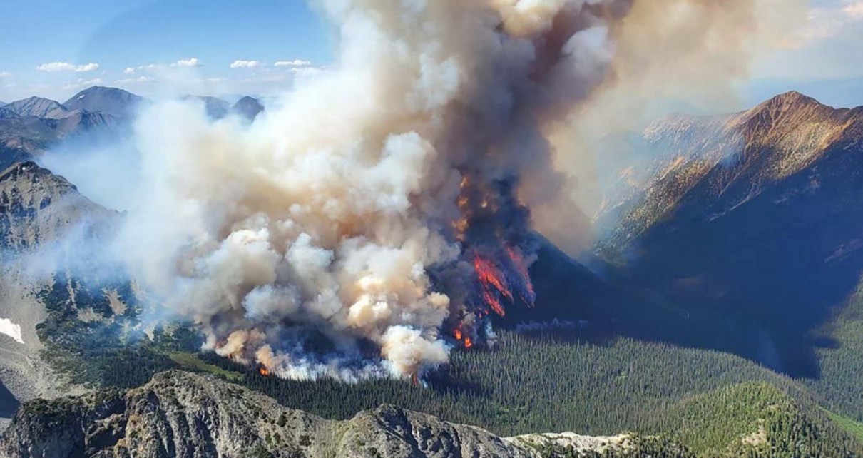 Wildfire in British Columbia on 10 July