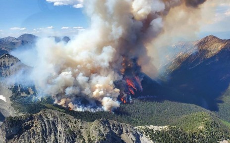 Wildfire in British Columbia on 10 July