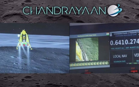 Screengrab from India's Chandrayaan-3 moon landing