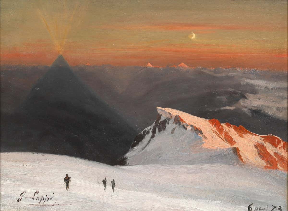 Gabriel Lopp? The Shadow of Mont Blanc at Sunset seen from the summit on 6th August 1873.