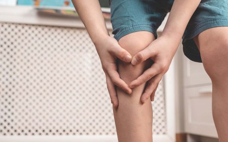 A child with a sore knee
