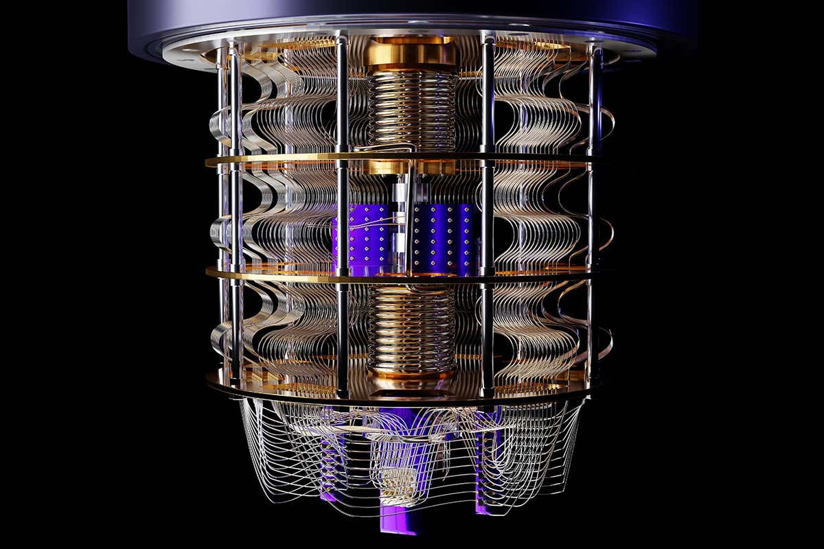 Quantum computer from side view