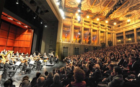 An orchestra charity concert in Munich, Germany
