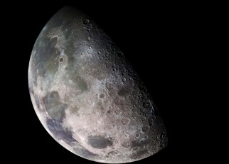Image of the Moon captured by the Galileo spacecraft