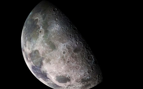 Image of the Moon captured by the Galileo spacecraft