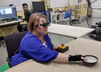 Smart glasses that play sounds help people who are blind find objects