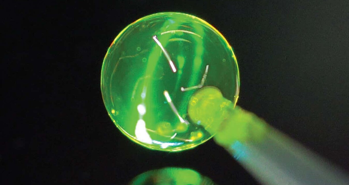 Tiny lasers can be made from soap bubbles