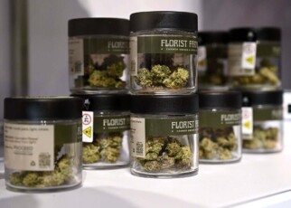 Cannabis related items on display at Housing Works, New York's first legal cannabis dispensary
