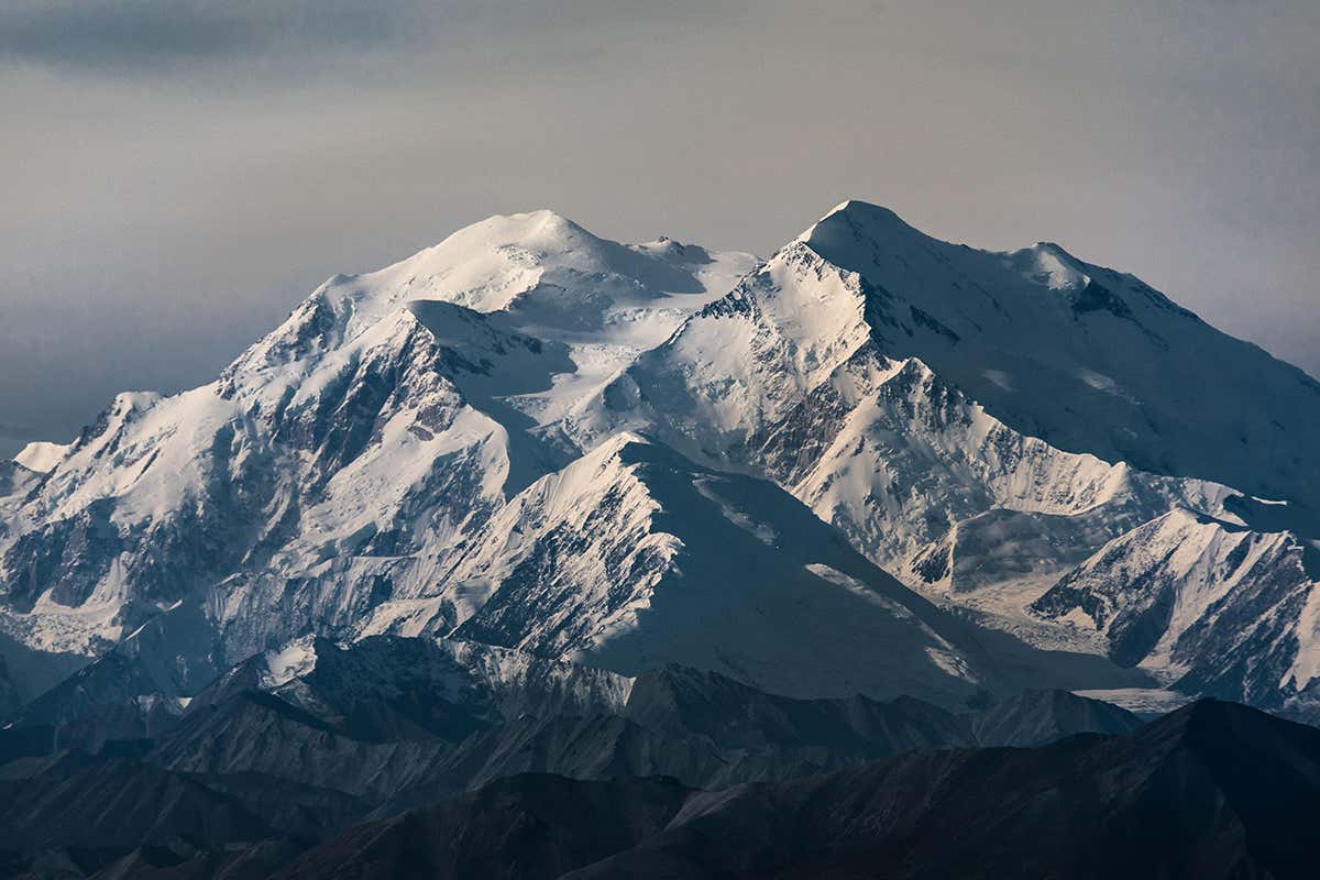 Coldest places (A close up view of Mount Denali-McKinley in Alaska)