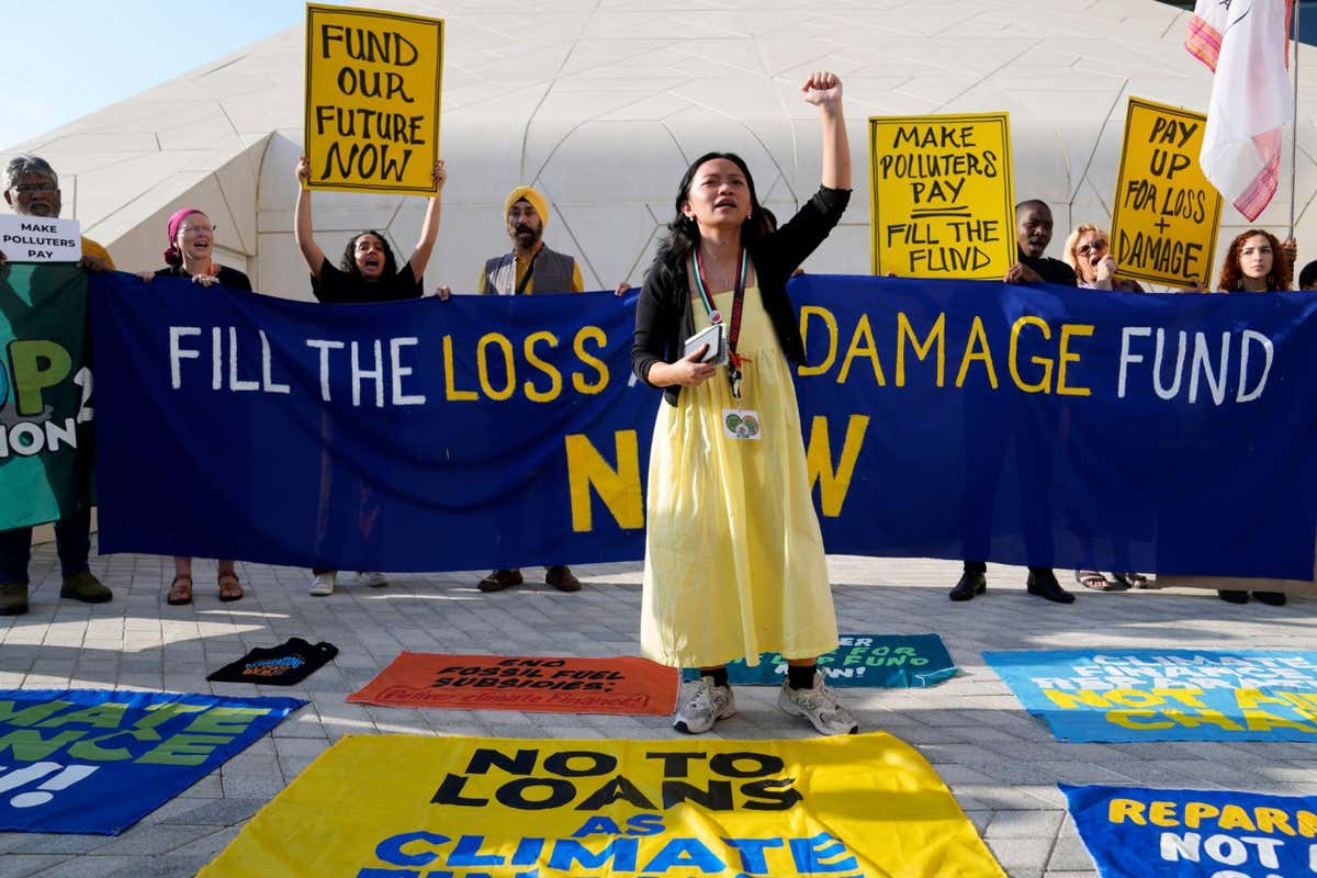 Demonstration for loss and damage at COP28