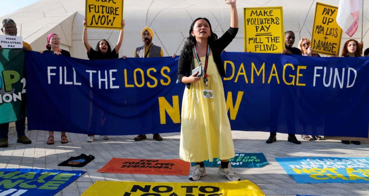 Demonstration for loss and damage at COP28