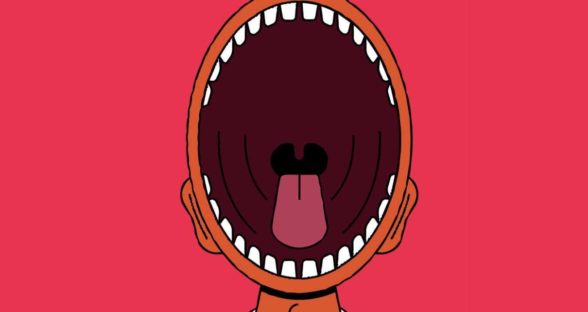 Cartoon image of a wide-open mouth