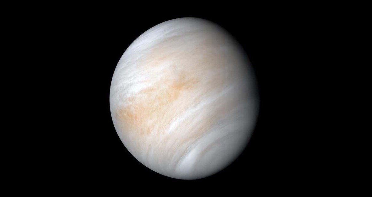 As it sped away from Venus, NASA's Mariner 10 spacecraft captured this seemingly peaceful view of a planet the size of Earth, wrapped in a dense, global cloud layer. But, contrary to its serene appearance, the clouded globe of Venus is a world of intense heat, crushing atmospheric pressure and clouds of corrosive acid.