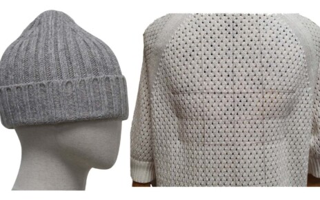 A smart hat and top made of conductive fibres