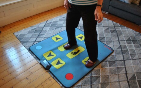 Dance mat-style game helps stop older people falling