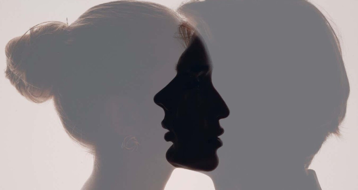 Love of couple young adult man and woman multiple exposure silhouettes; Shutterstock ID 2366900401; purchase_order: -; job: -; client: -; other: -
