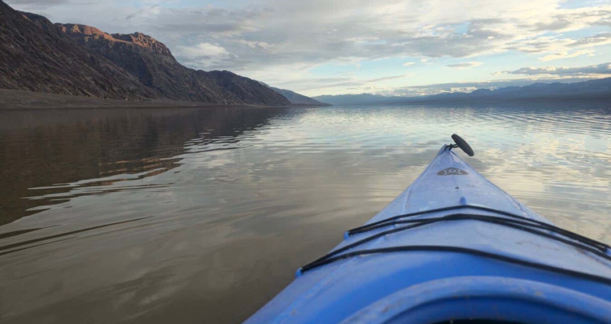 Kayaking at Badwater Basin on February 9, 2024.