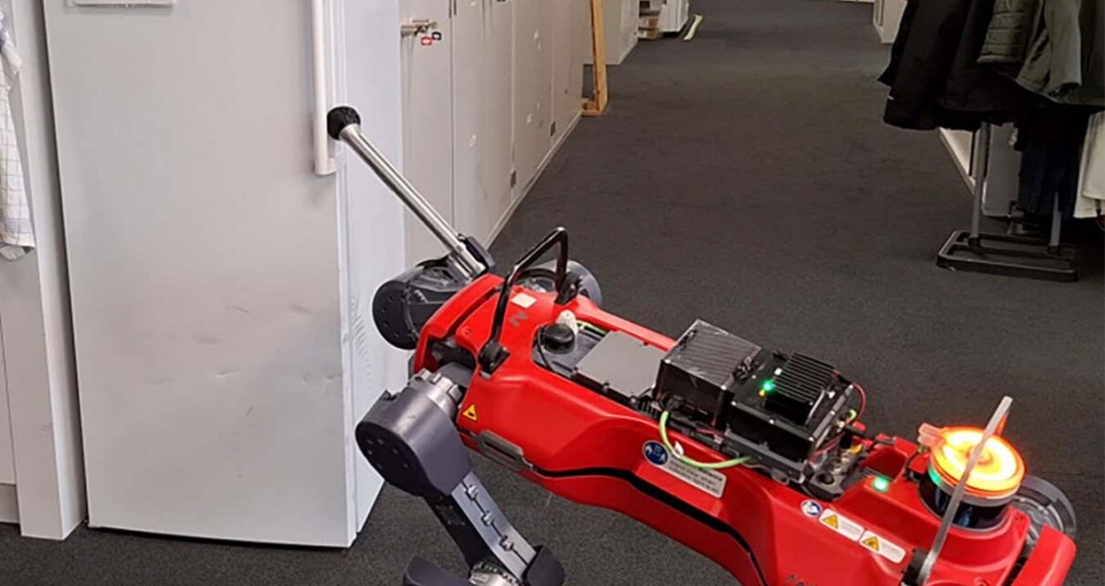 A robot dog has learned to open doors with its leg