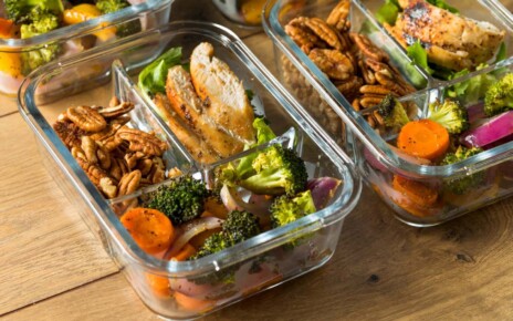 Homemade Keto Chicken Meal Prep with Veggies in a Container; Shutterstock ID 1168866715; purchase_order: -; job: -; client: -; other: -