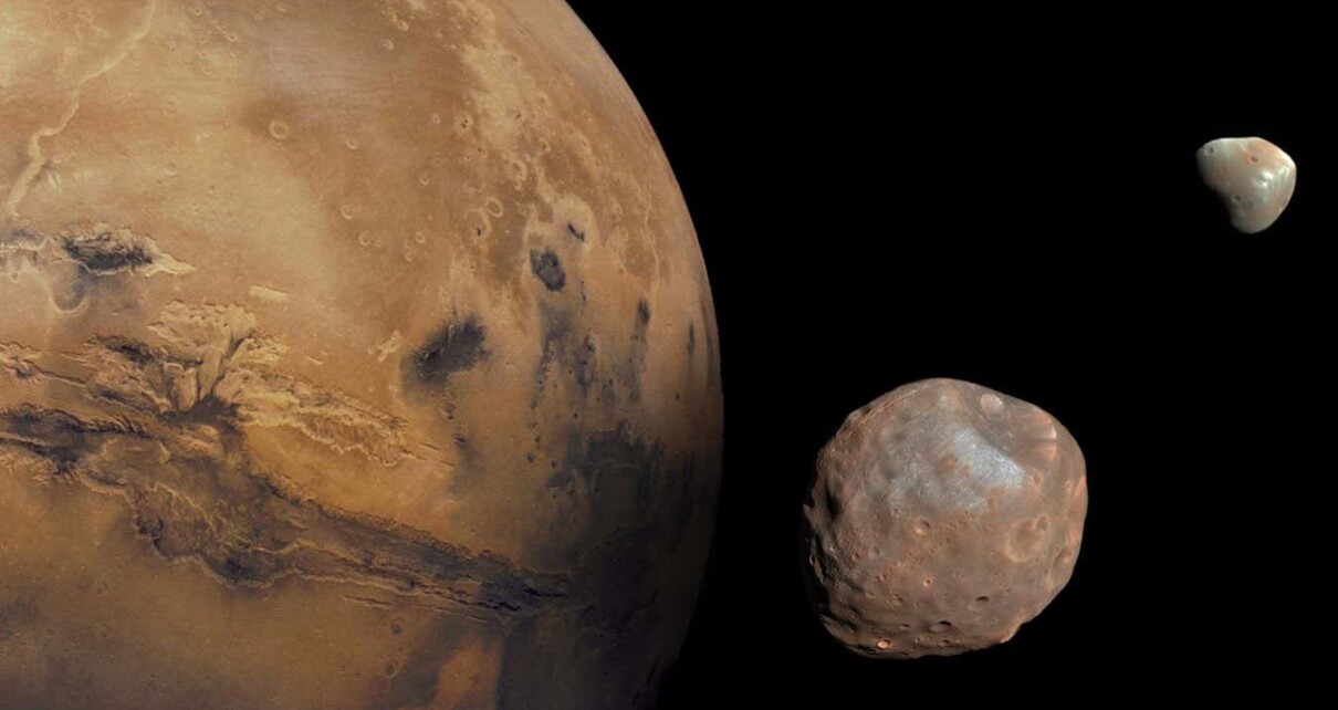The moons of Mars may have been formed in an icy planetary collision