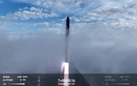 SpaceX's Starship taking off on 14 March