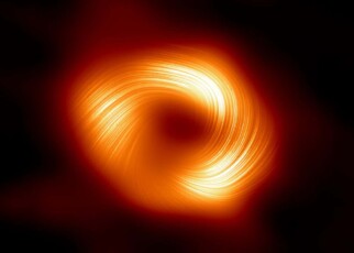 New view of our galaxy's black hole reveals a swirling magnetic field